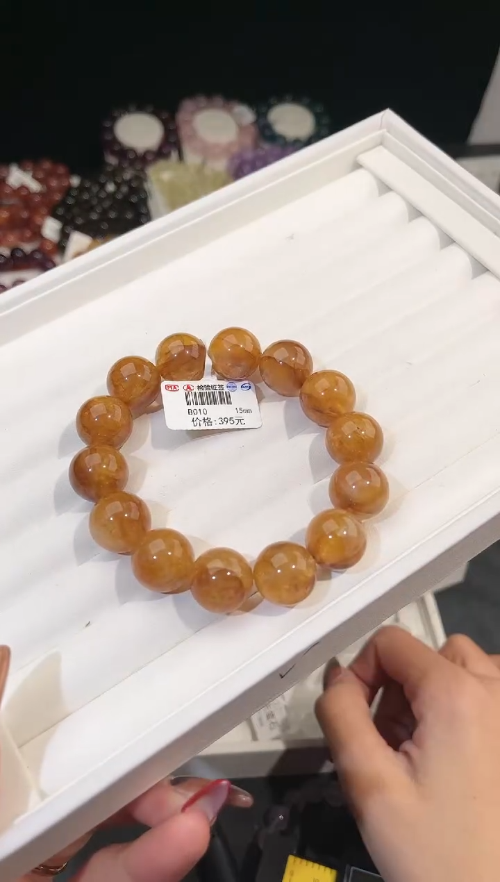 【闪购商品】水晶手链未镶嵌多样性发一黄胶花15mm