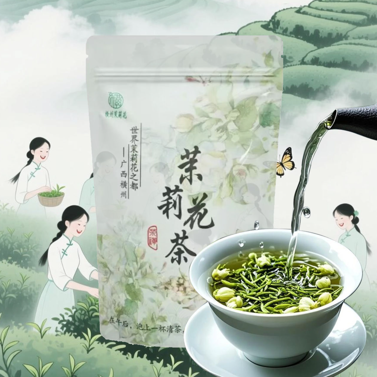 2025茉莉飘雪 横县茉莉花茶浓香型茶叶甘甜爽口粉丝尝鲜装口粮茶