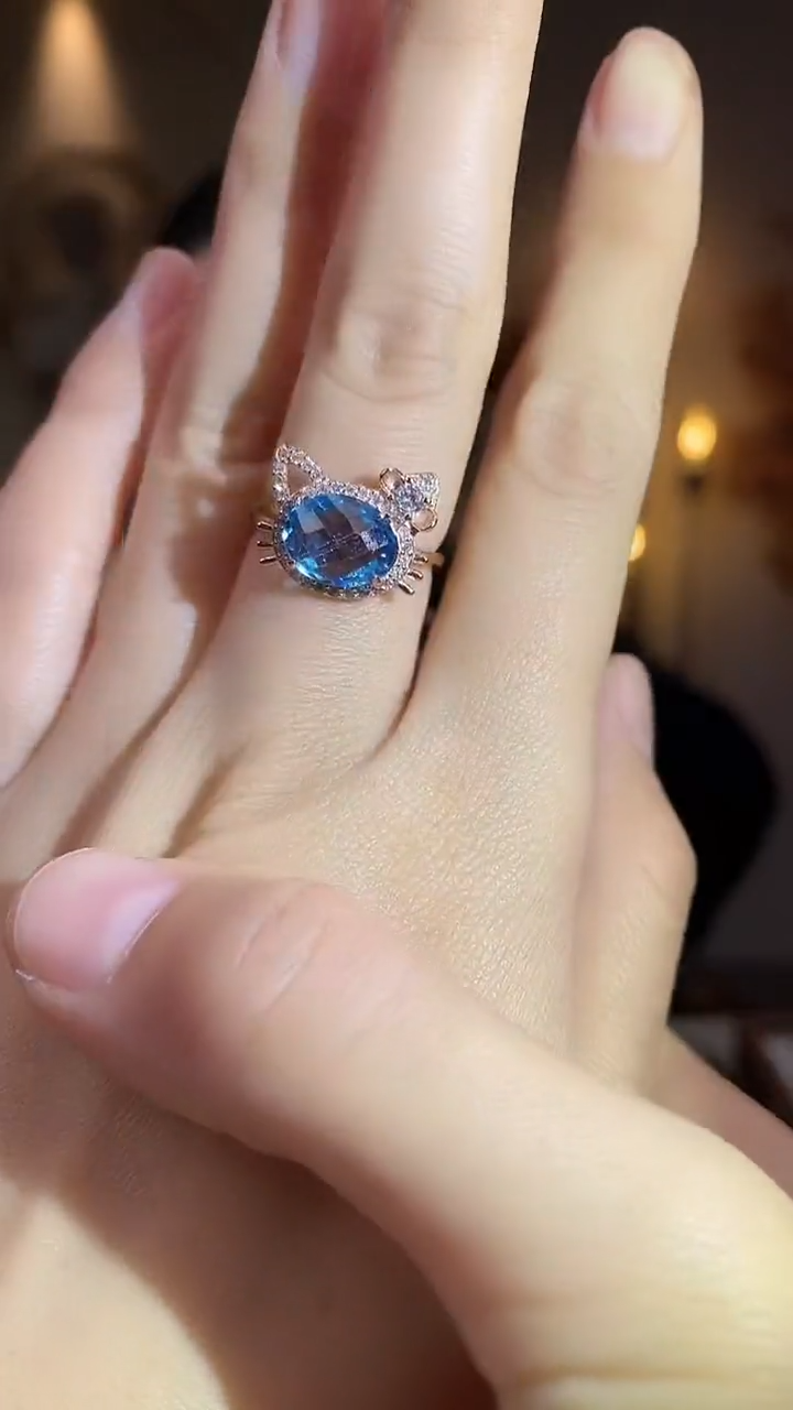 银S925镶嵌托帕石手饰手饰