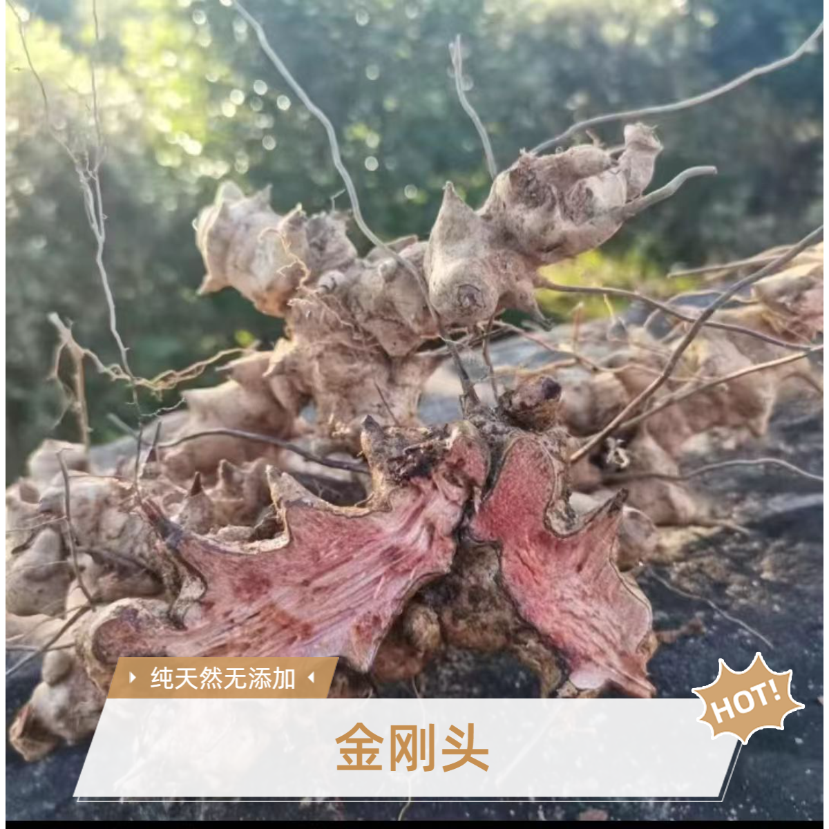 广西野生金刚藤金刚头切片自然晒干无硫煲汤泡水泡酒好料