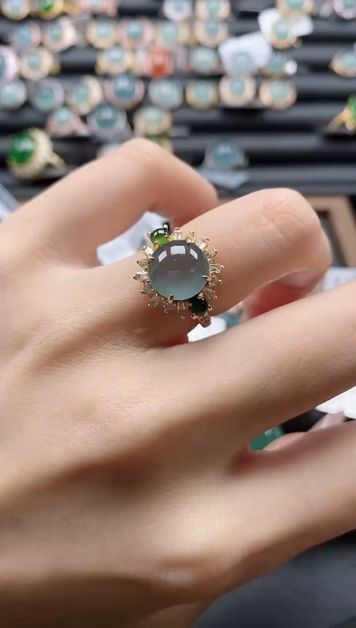 【闪购商品】翡翠戒指银S925镶嵌51151