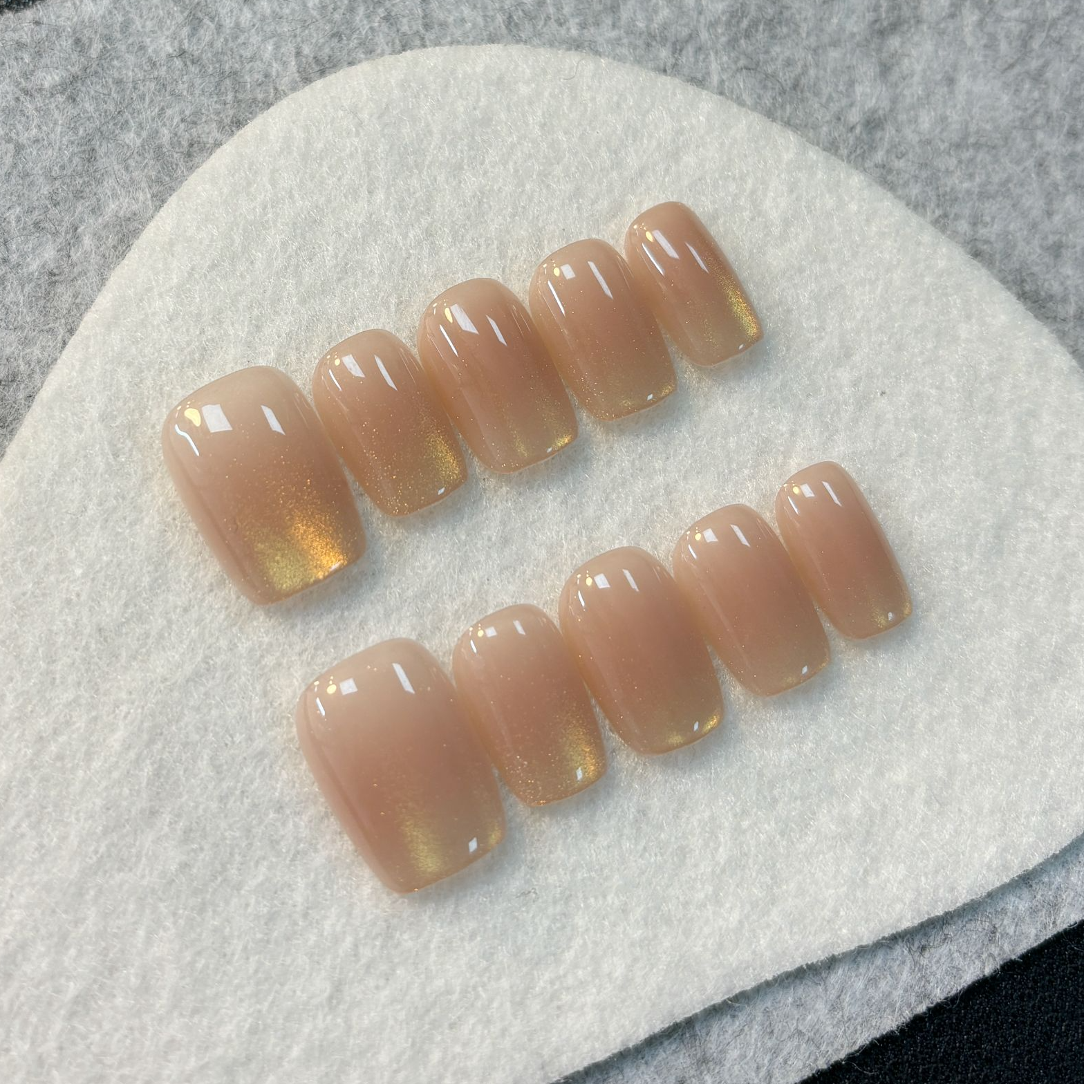 【依诺优品】 | 金沙涟漪 | Ezeno 纯手工定制穿戴甲猫眼甜美女神