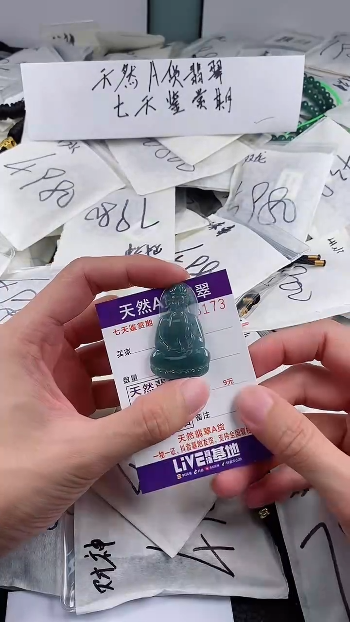 【闪购商品】翡翠颈饰未镶嵌多样性一件随机发货 素衣观音29.9