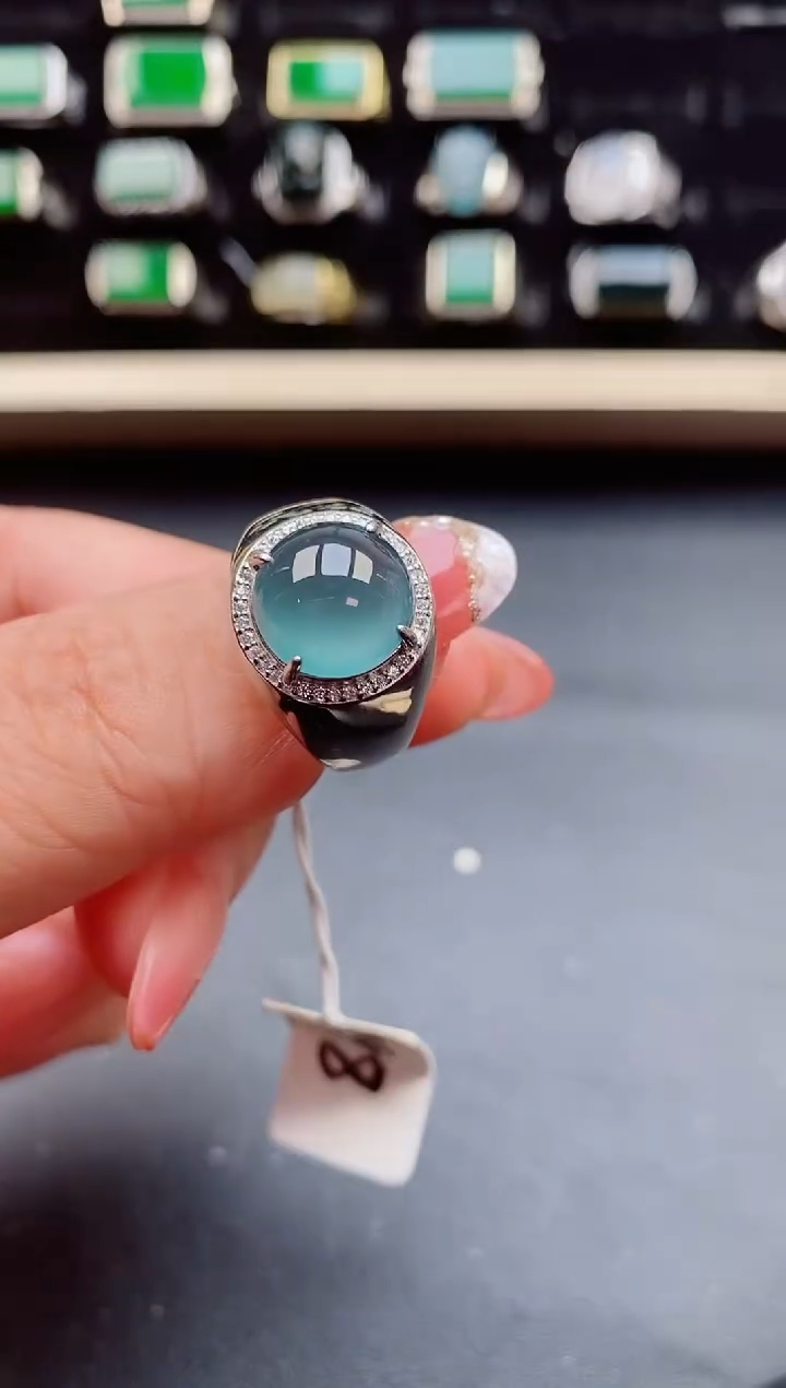 【闪购商品】翡翠戒指银S925镶嵌50805