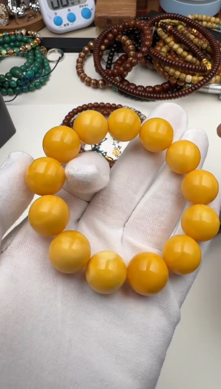【闪购商品】蜜蜡手串未镶嵌蜜蜡圆珠手串