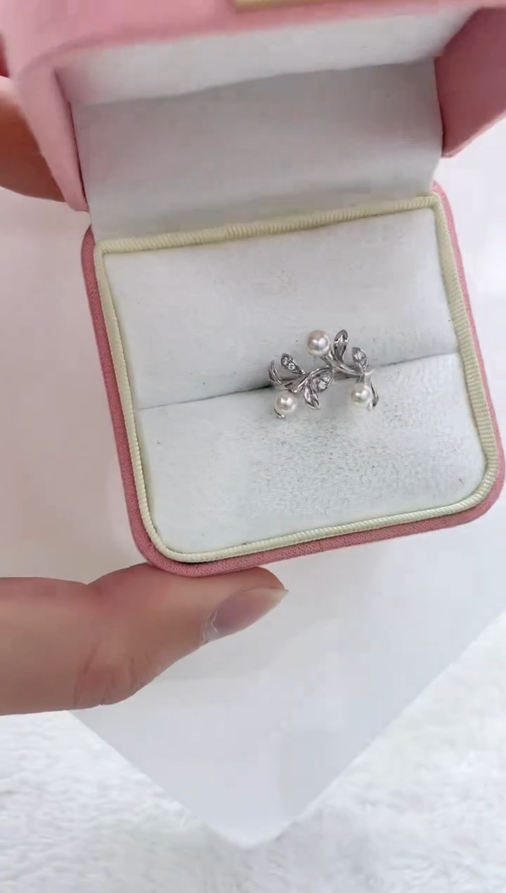 【闪购商品】海水珍珠戒指银S925镶嵌海水珍珠戒指