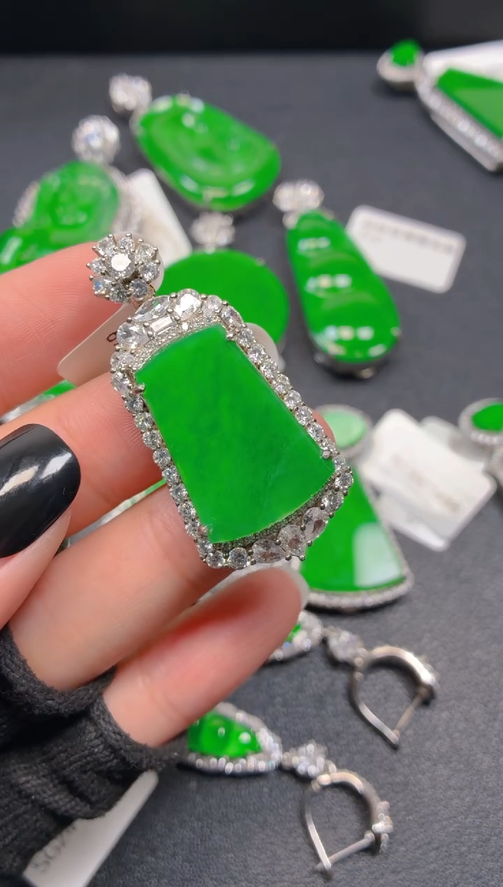 吊坠(不含链)银S925镶嵌翡翠佛*w0000