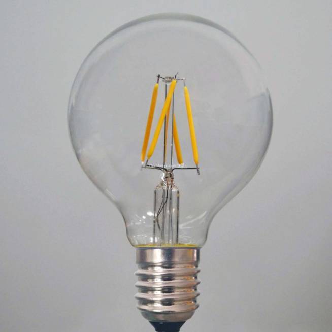 汞灯螺口2-6WLED光源复古老式圆形小灯泡暖白蜡烛灯高压