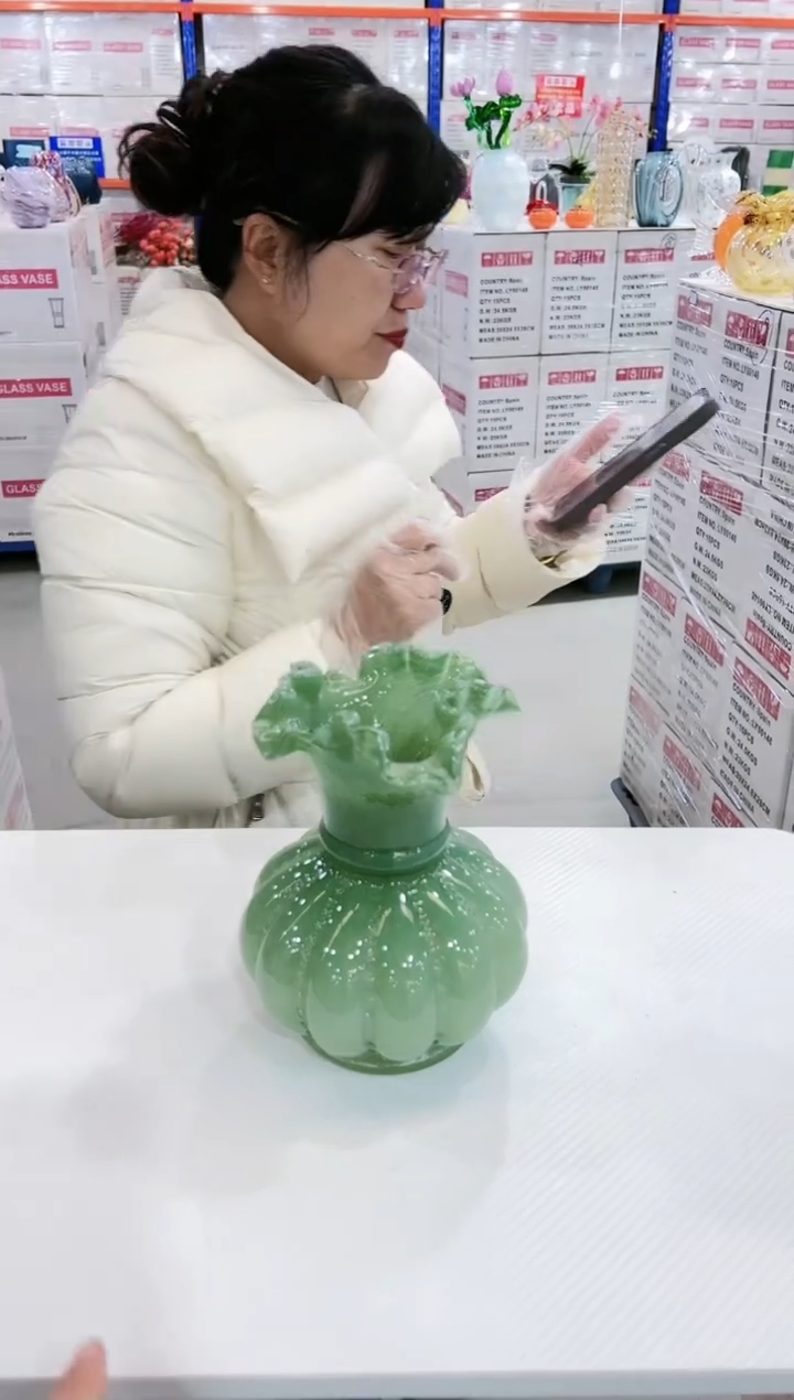 【闪购商品】琉璃绿色南瓜芬顿小号