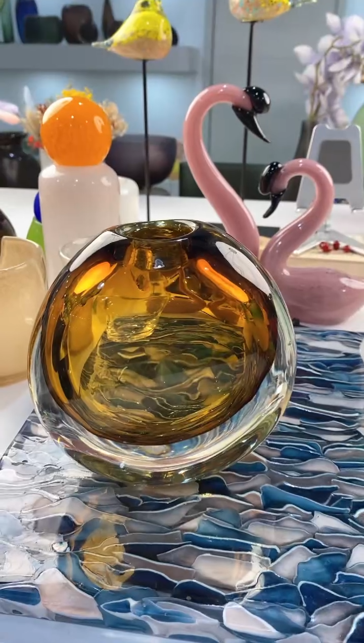 【闪购商品】琉璃慕忆家花瓶微瑕