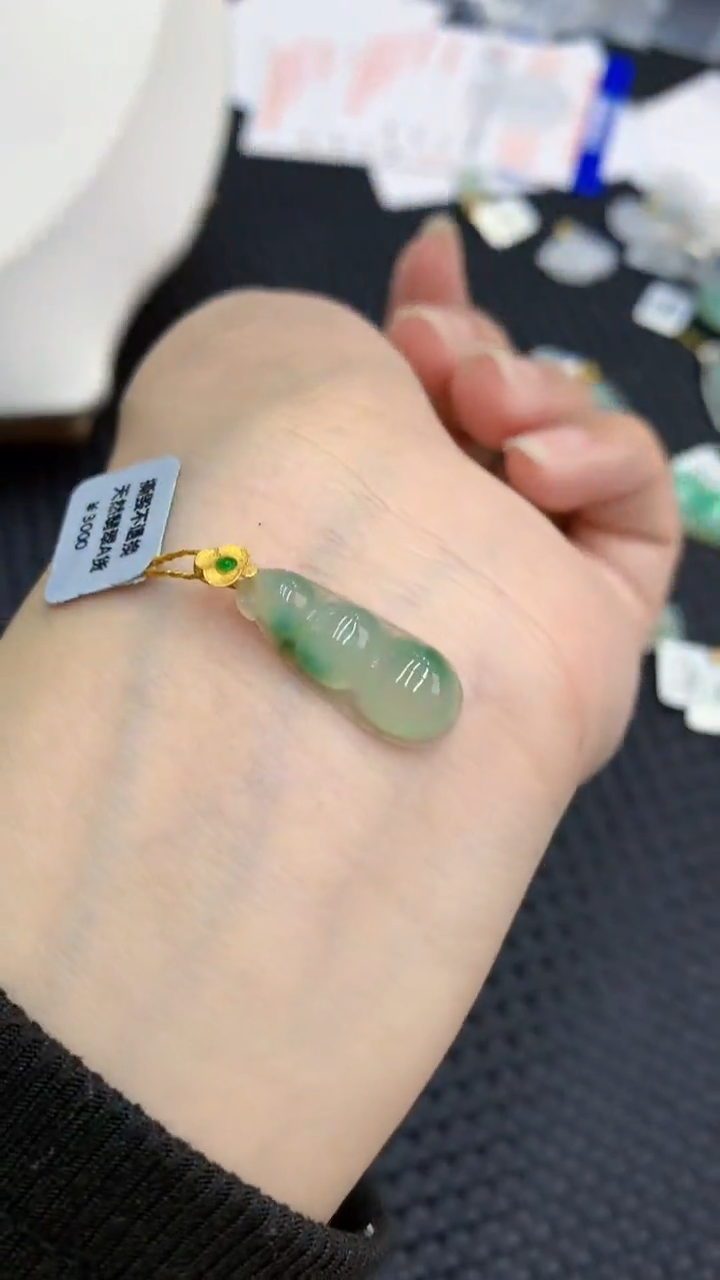 【闪购商品】翡翠颈饰18K金镶嵌            8