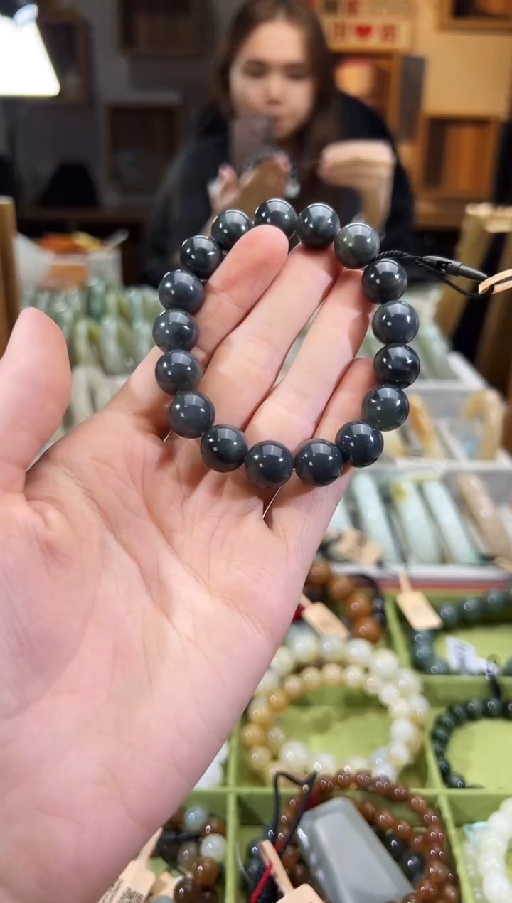 未镶嵌手串和田玉毛毛矿手串卡12