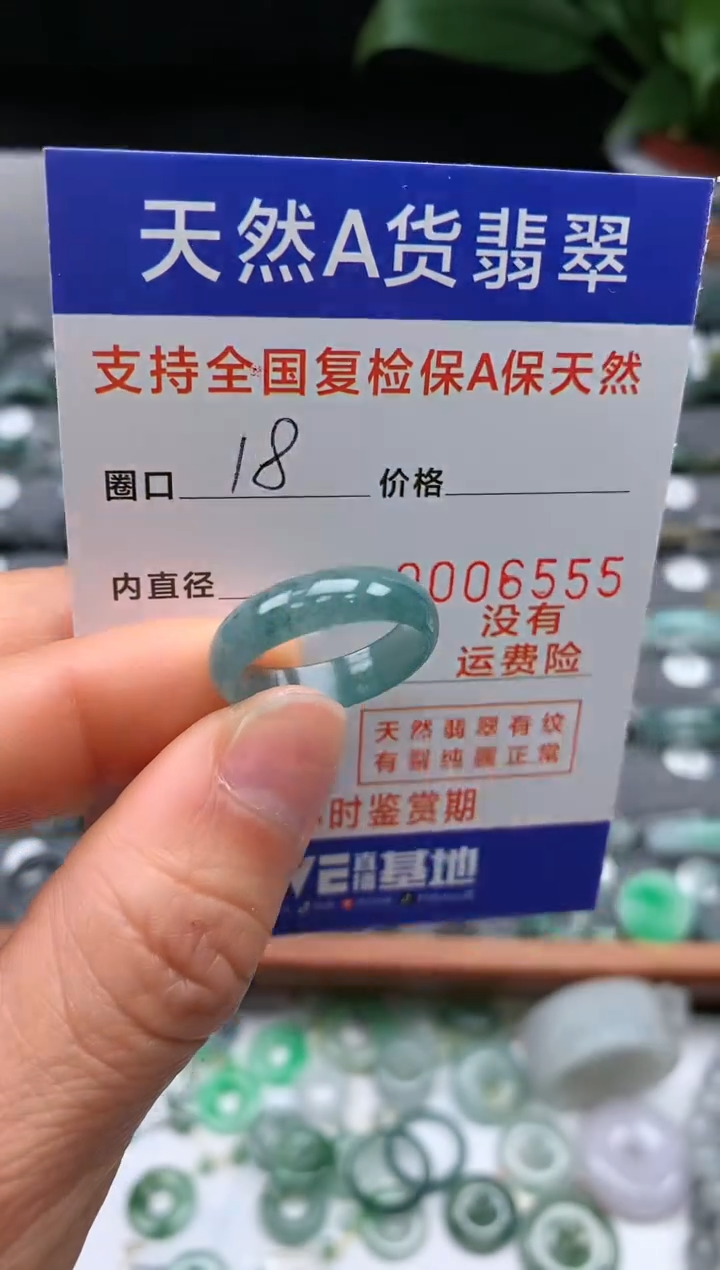 【闪购商品】翡翠戒指未镶嵌18号圈口6555