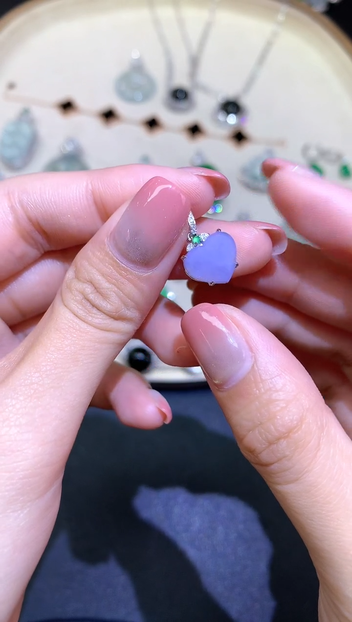 翡翠18K金镶嵌吊坠(不含链)吊坠A398|2980