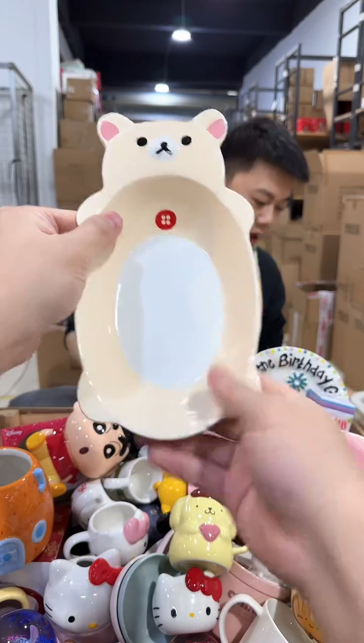 瓷片原盒熊妹大肚碗