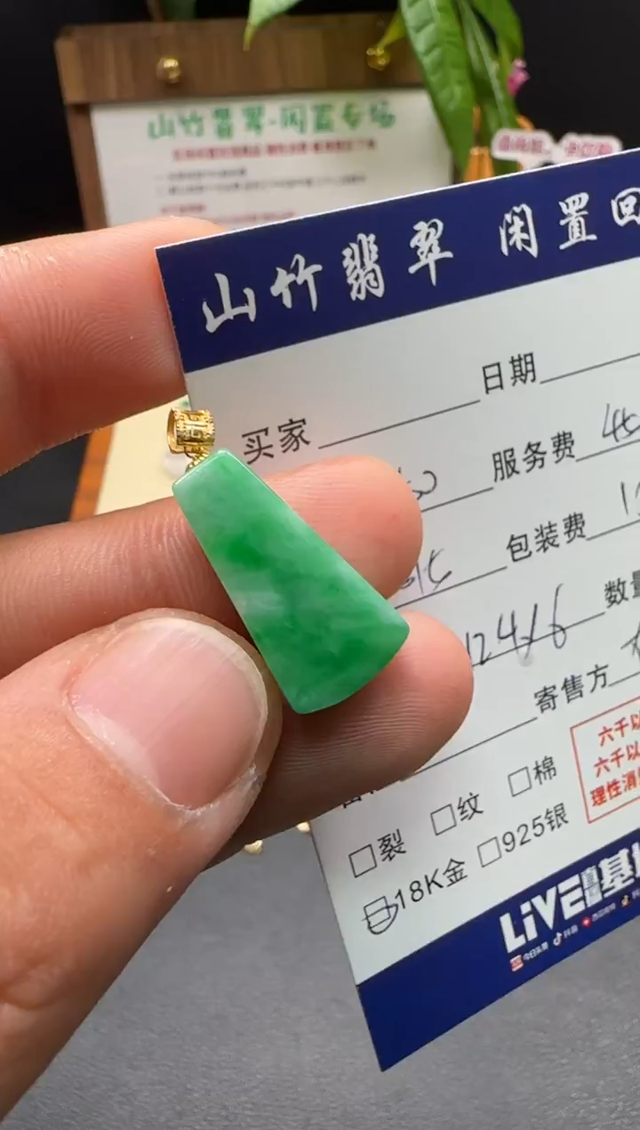 颈饰18K金镶嵌翡翠3002729