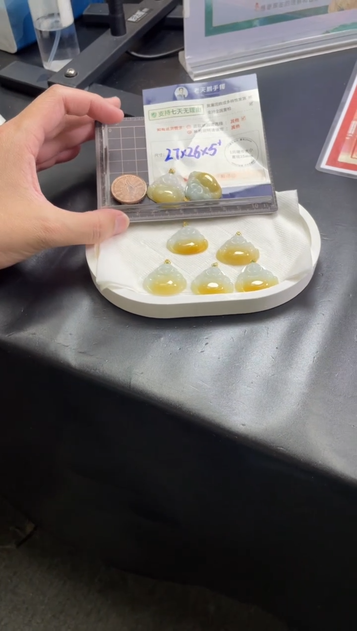 【闪购商品】翡翠挂件18K金镶嵌佛公1B配绳/多样性发其一CP