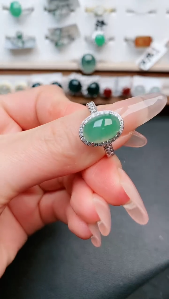 【闪购商品】翡翠戒指银S925镶嵌.....