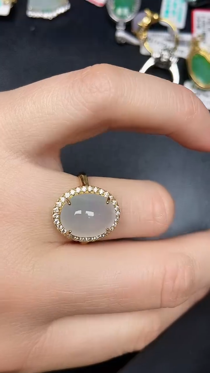 银S925镶嵌戒指翡翠3520