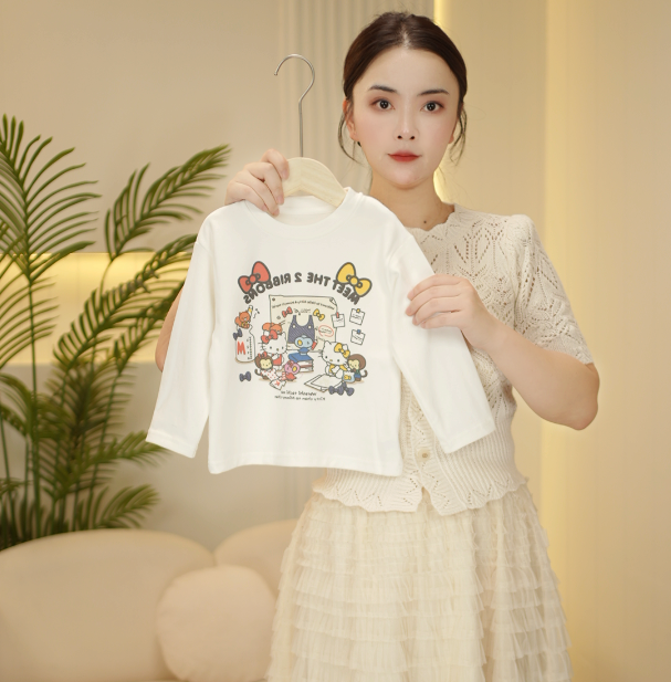 2025秋季 新品萌娃穿搭潮流长袖女童儿童T恤
