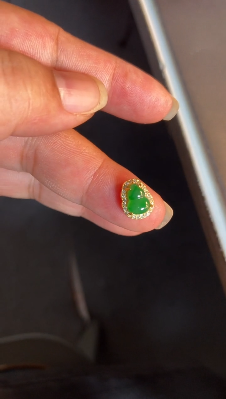 吊坠(不含链)银S925镶嵌翡翠1