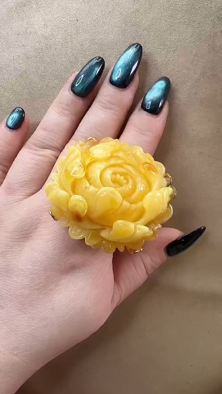 琥珀颈饰未镶嵌戒指