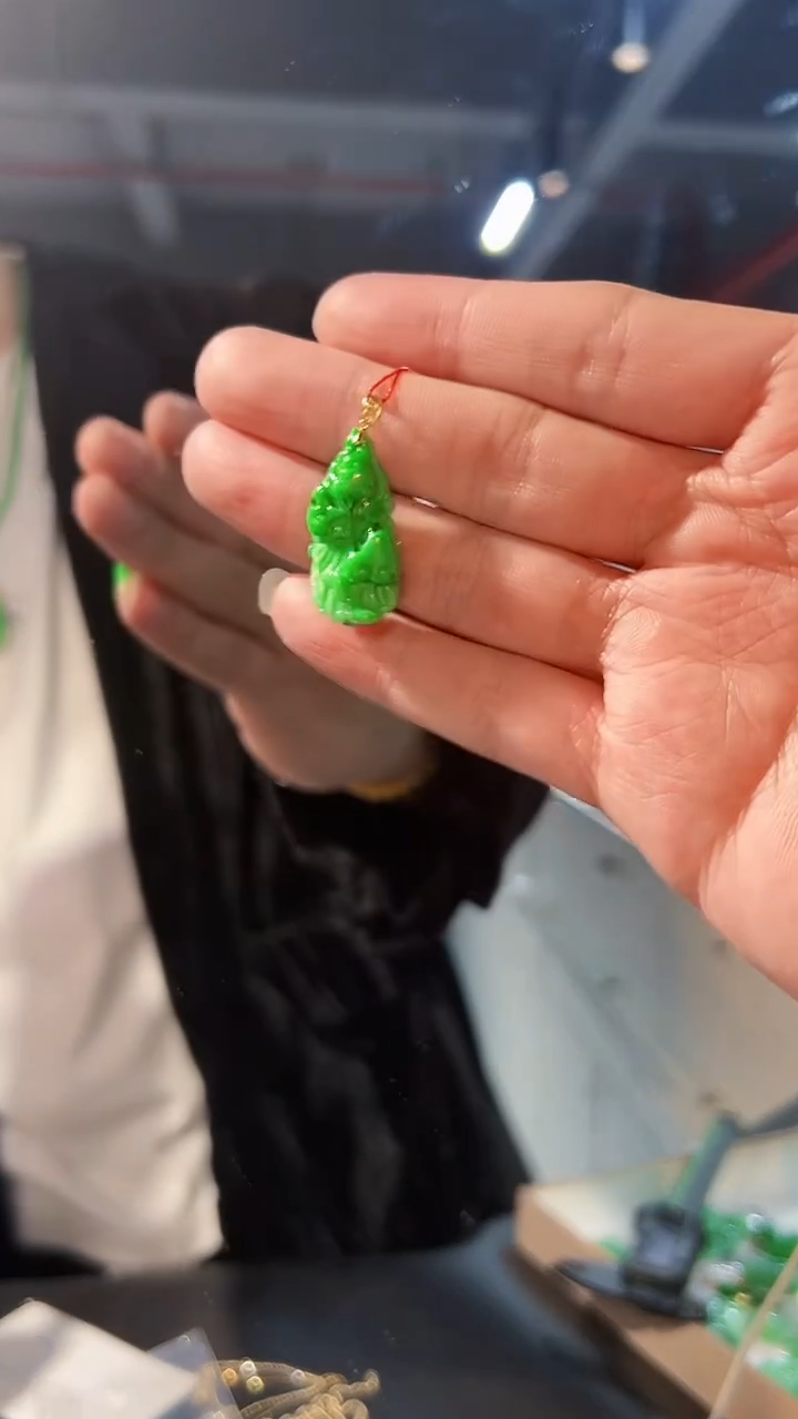 【闪购商品】翡翠颈饰18K金镶嵌缅料A货/支持复检/一件