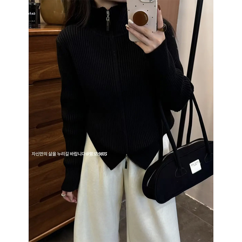 【深冬灰】3899开衫外套超柔软高品质中领上衣