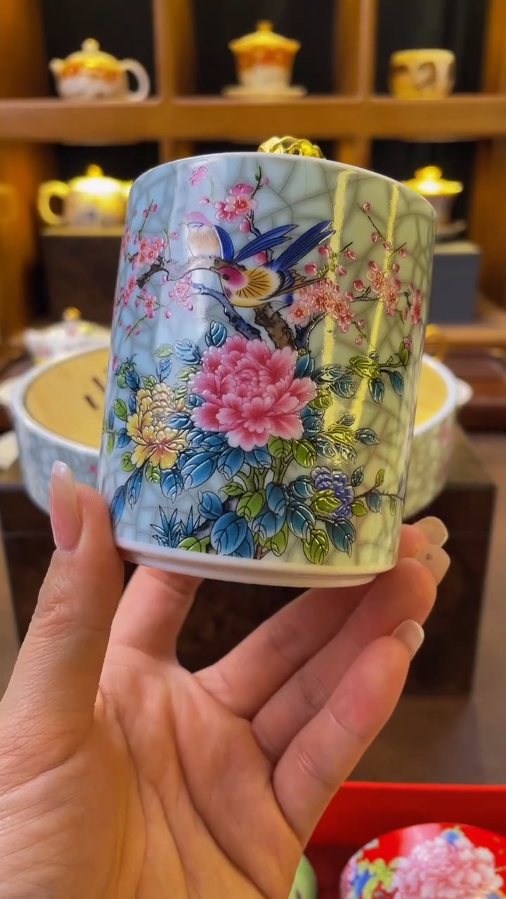 【闪购商品】杯喜上眉梢茶叶罐小号