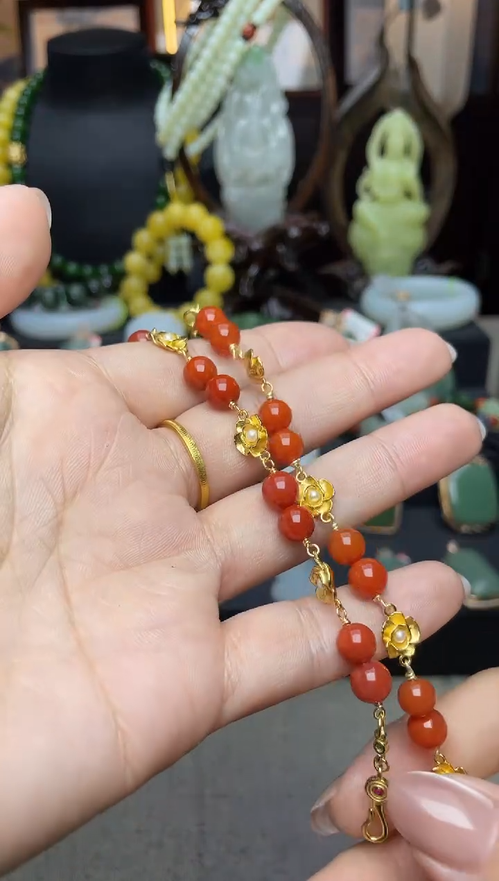 【闪购商品】南红玛瑙手链未镶嵌手链n014多样性发其一