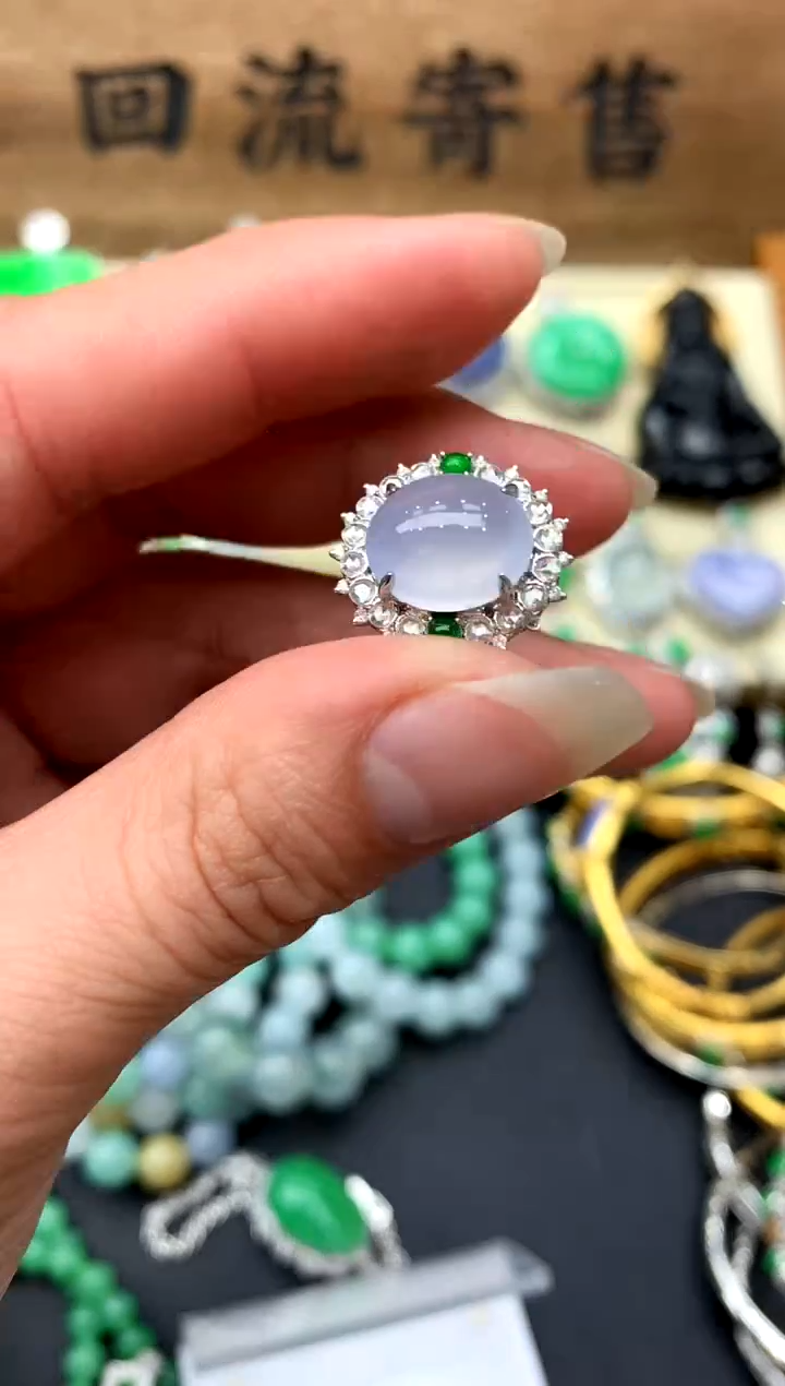 【闪购商品】翡翠戒指18K金镶嵌349-中国好珍宝