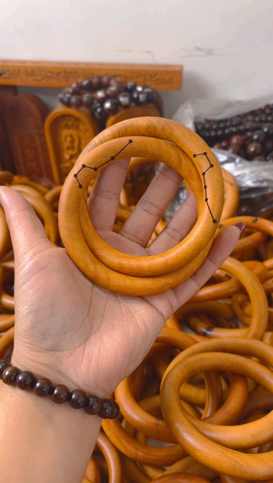 【闪购商品】枣木木雕乾坤圈70圈口一物一拍