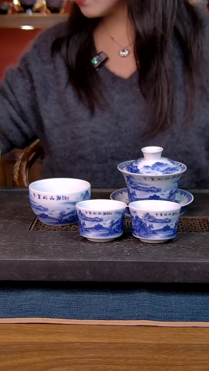 简装家用款4件套 白瓷陶瓷茶具