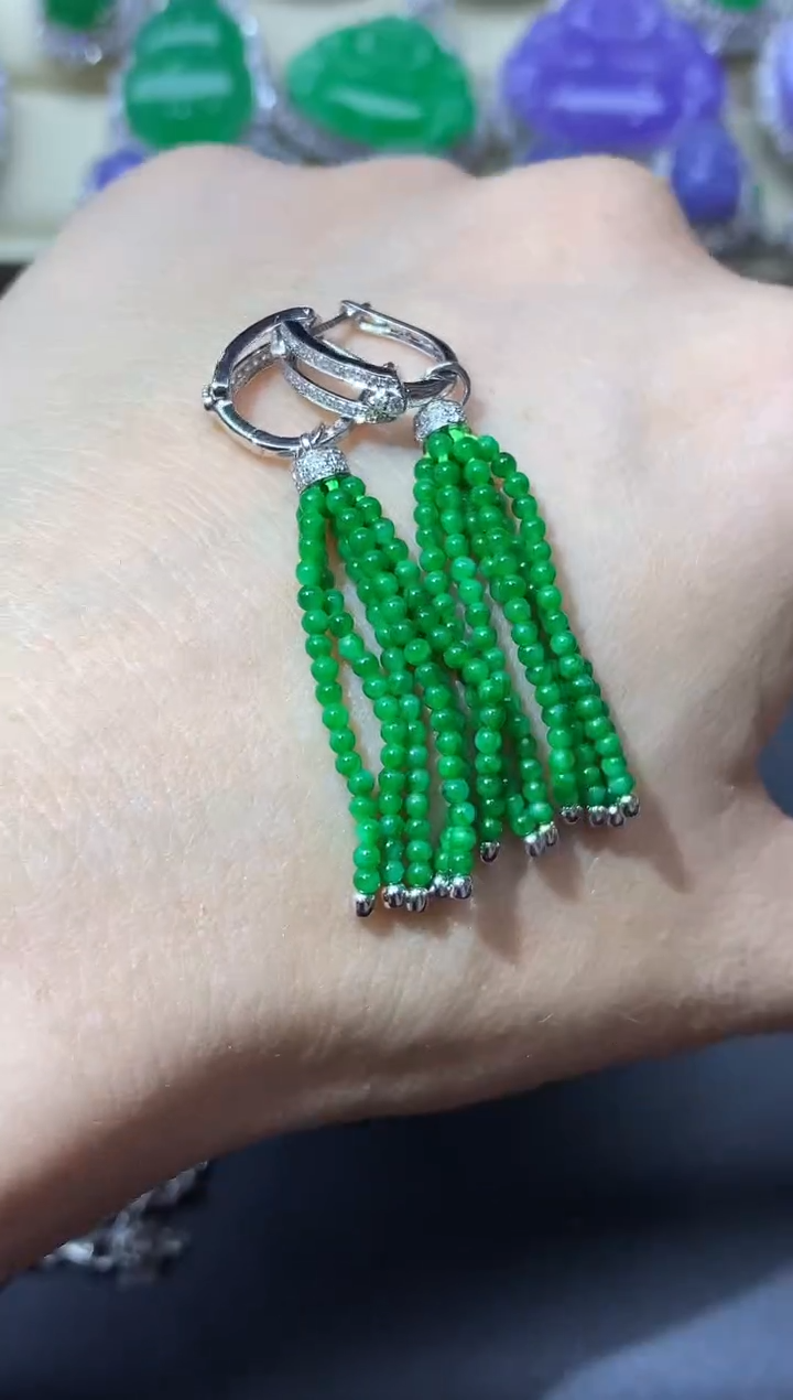 颈饰18K金镶嵌翡翠596-中国好珍宝