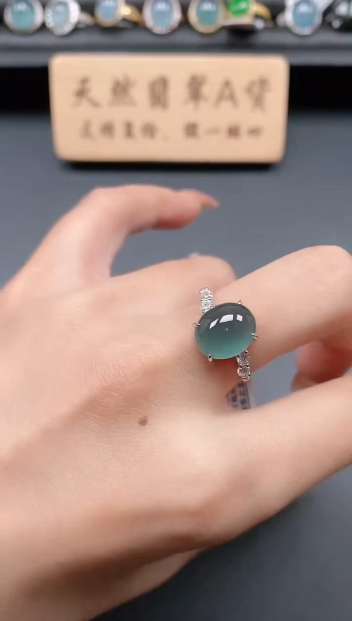 银S925镶嵌戒指翡翠1111