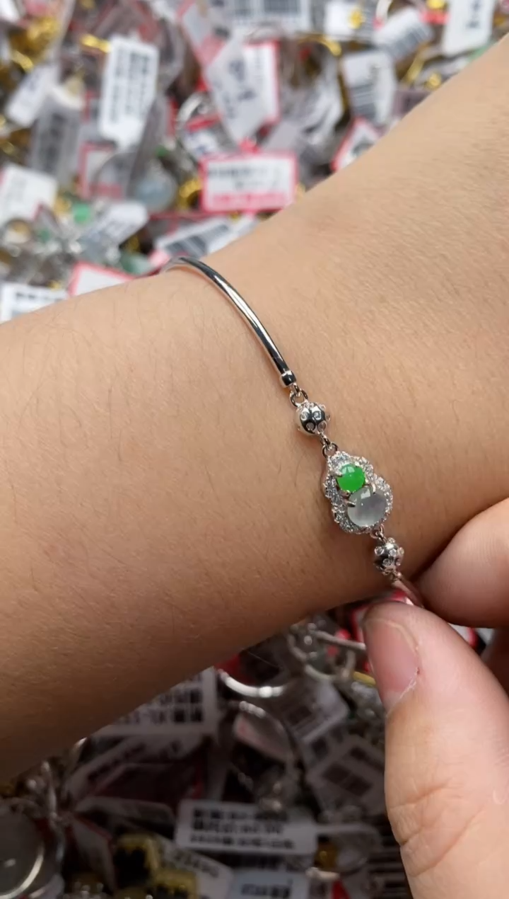 【闪购商品】翡翠戒指银S925镶嵌4444---10