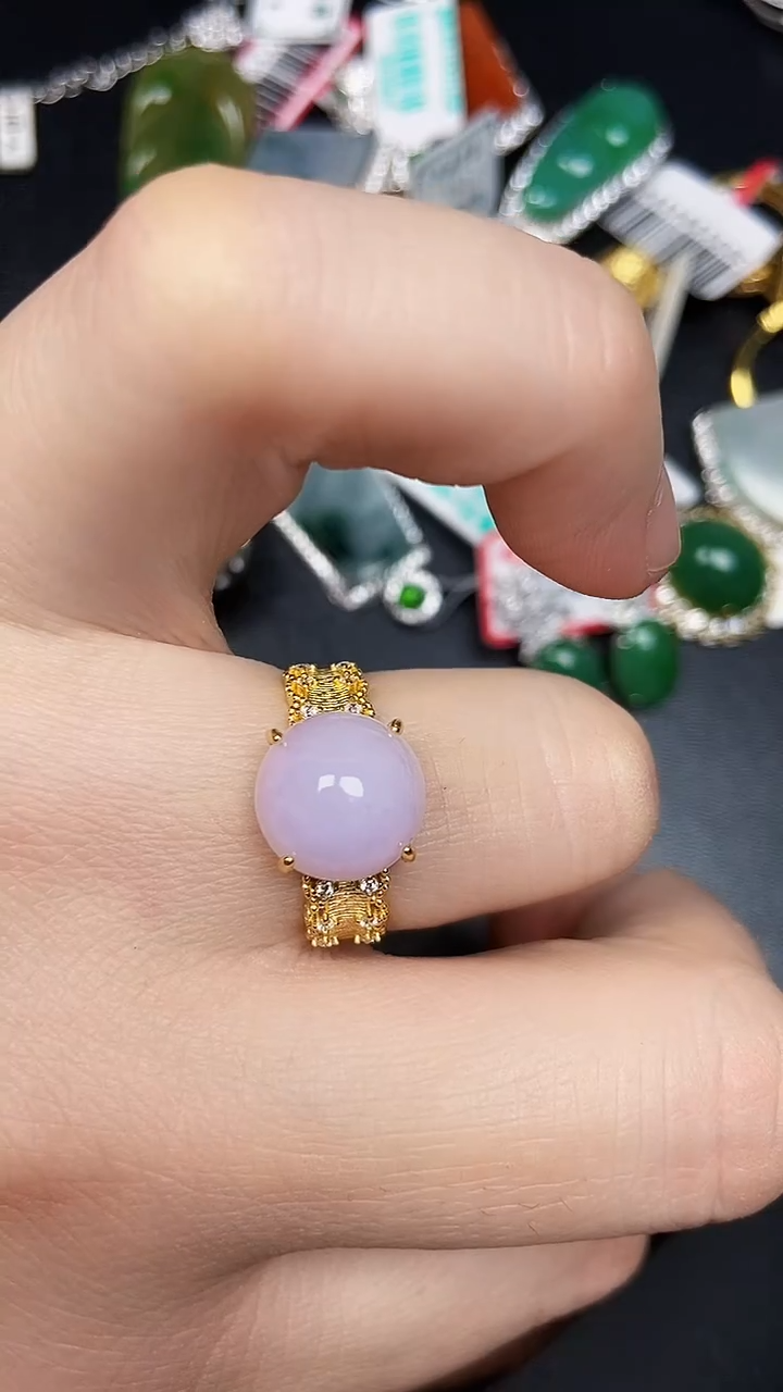 银S925镶嵌戒指翡翠2720