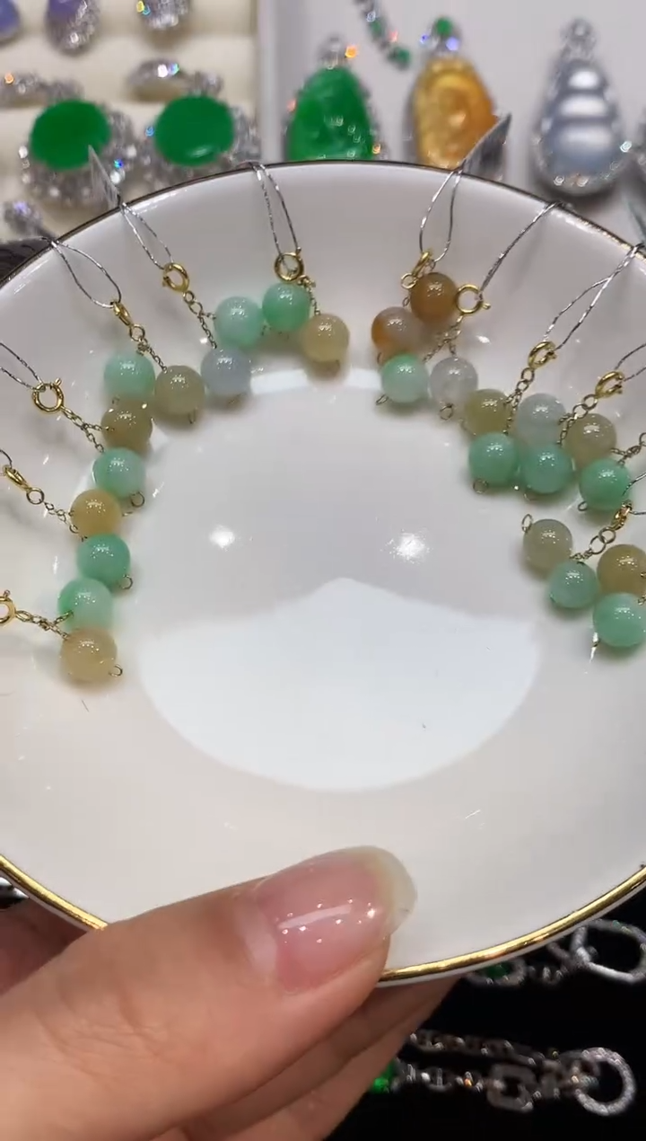 【闪购商品】翡翠吊坠(不含链)18K金镶嵌L0308多样性发其一