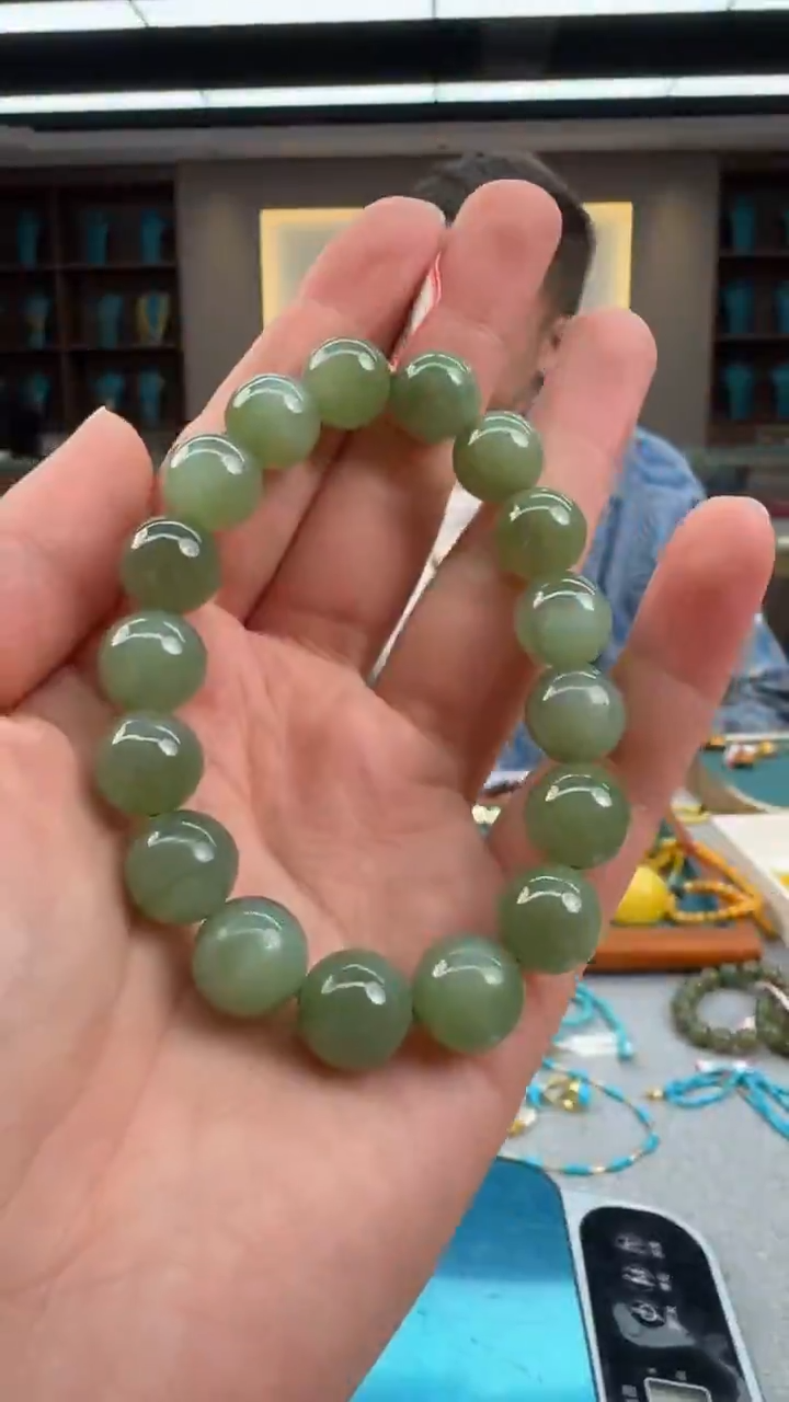 【闪购商品】和田玉（碧玉）手串未镶嵌序列号195