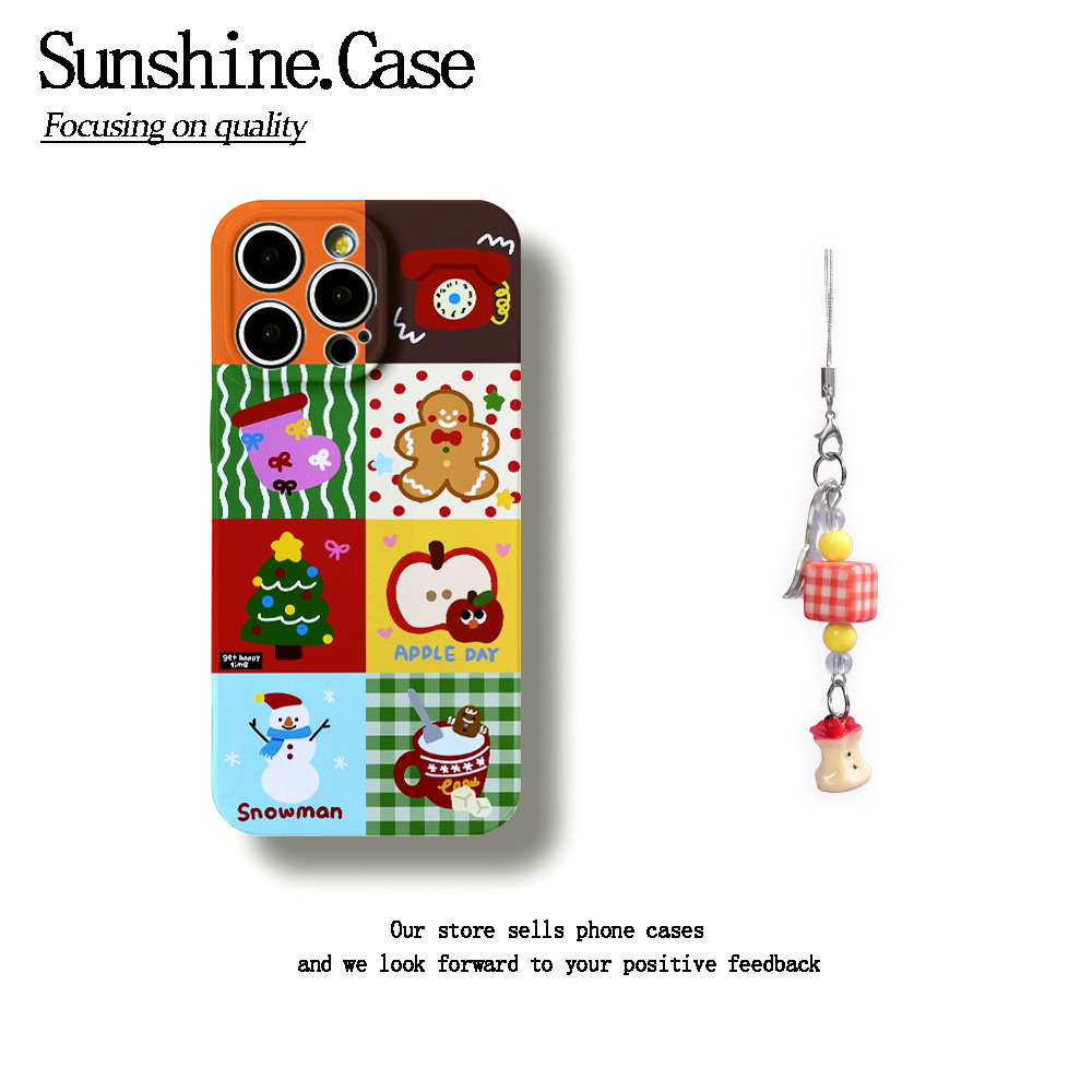 圣诞八宫格软壳适用苹果oppo华为vivo小米手机壳防摔全包ins