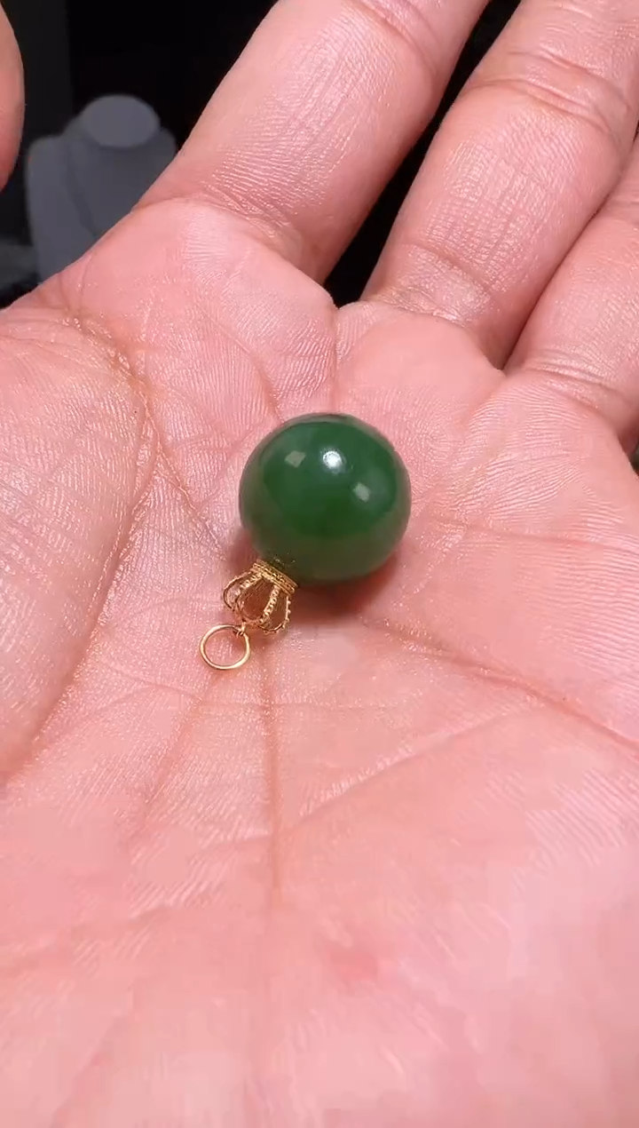 【闪购商品】和田玉吊坠18K金镶嵌和田玉吊坠多样性发货拍一发一