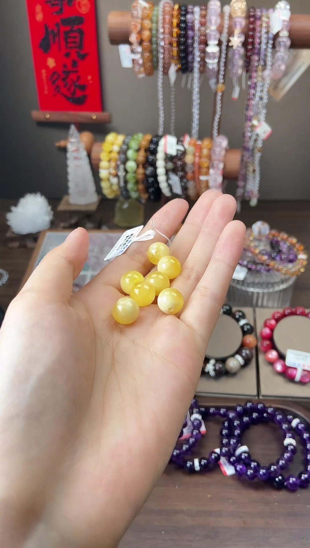 未镶嵌蜜蜡手链11mm蜜蜡单珠