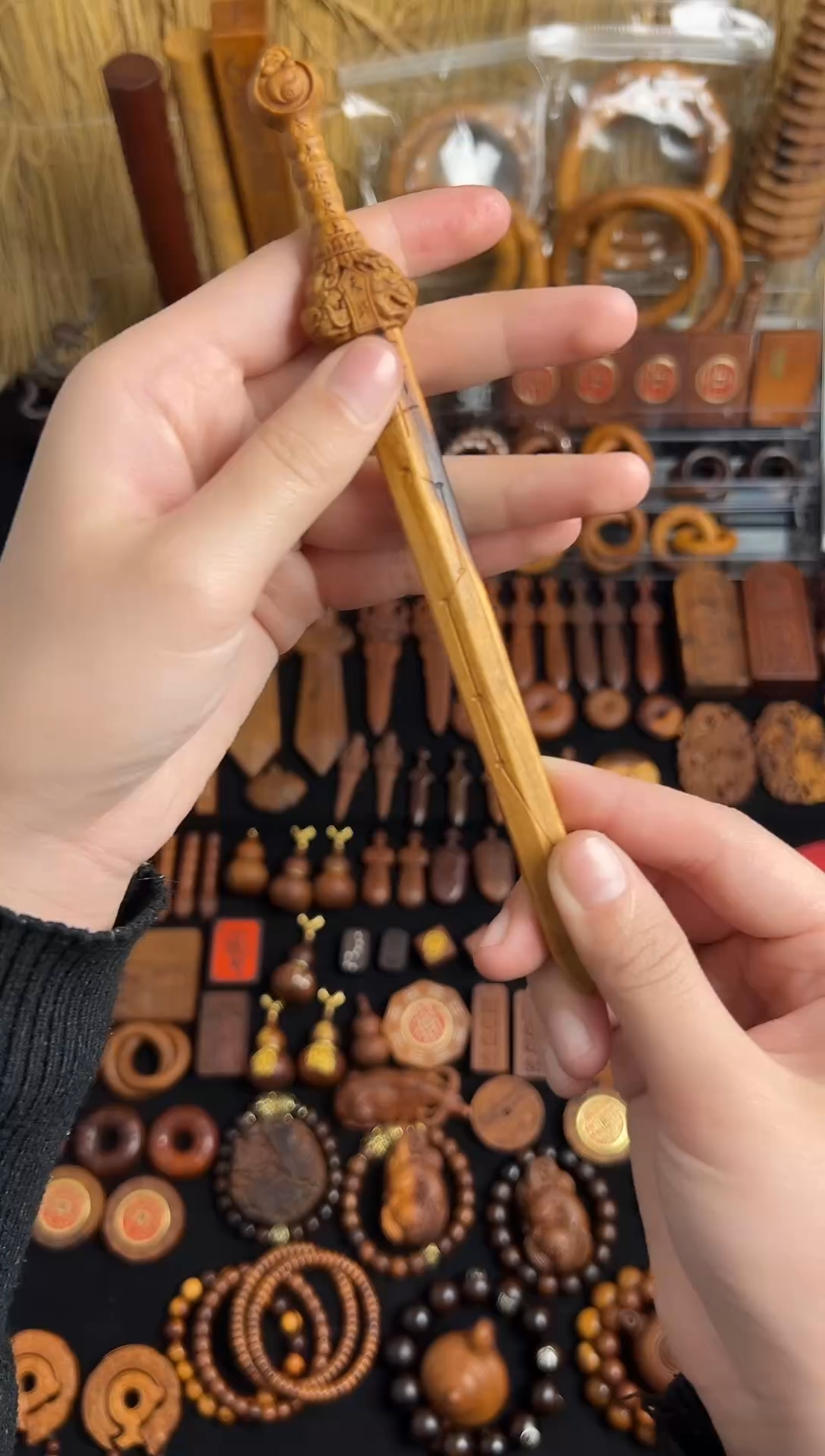 【闪购商品】木雷击桃木 19公分 天师小剑