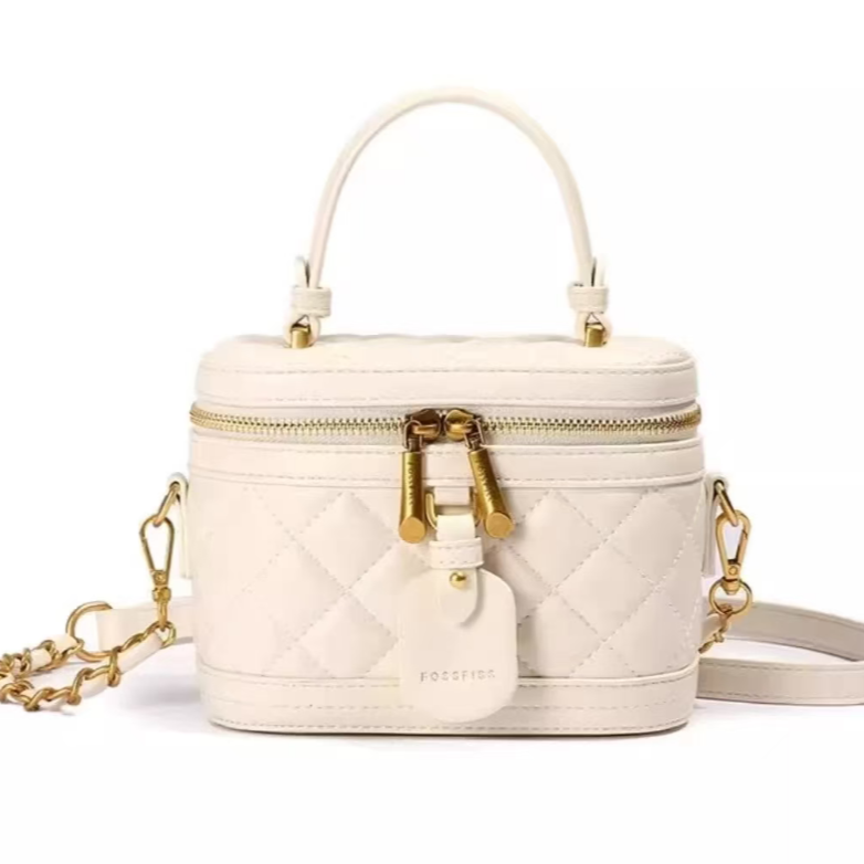 韩式防刮菱格圆时尚单肩包拉链JJ017