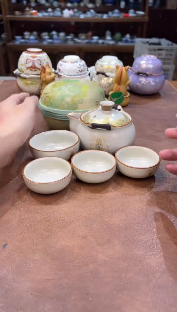 真的很便宜会开片的旅行茶具