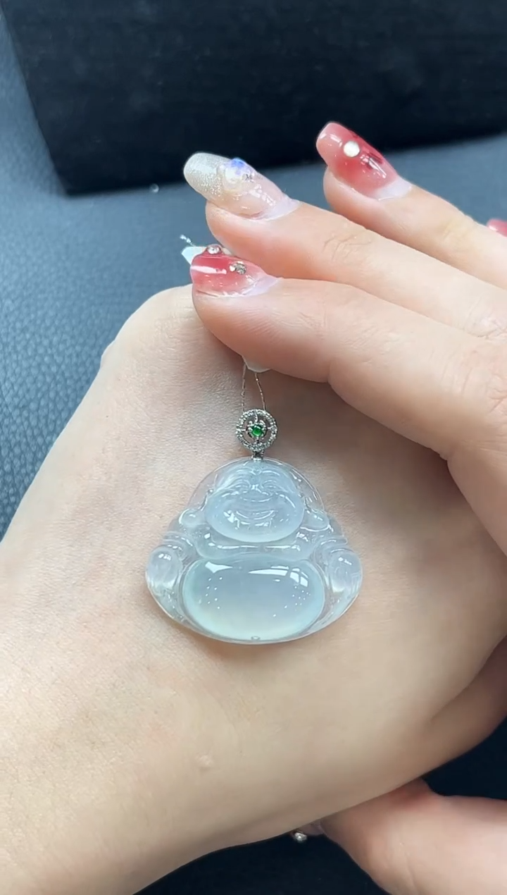 【闪购商品】翡翠颈饰18K金镶嵌佛公