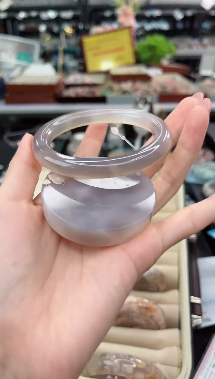 【闪购商品】石英质玉手镯未镶嵌60圈口（赠品镯心）3540365