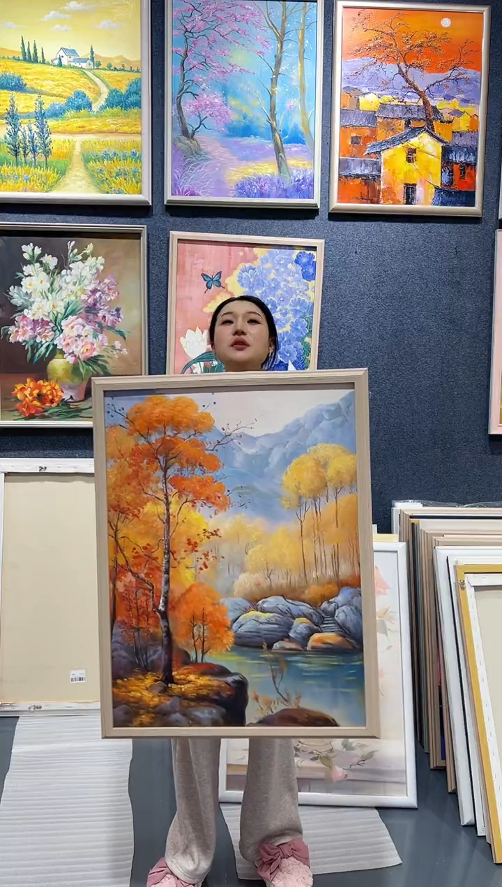 【闪购商品】油画57号 60*80 树林-手绘油画