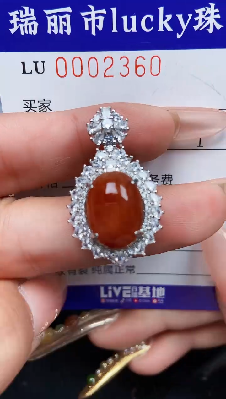 【闪购商品】翡翠颈饰银S925镶嵌2360