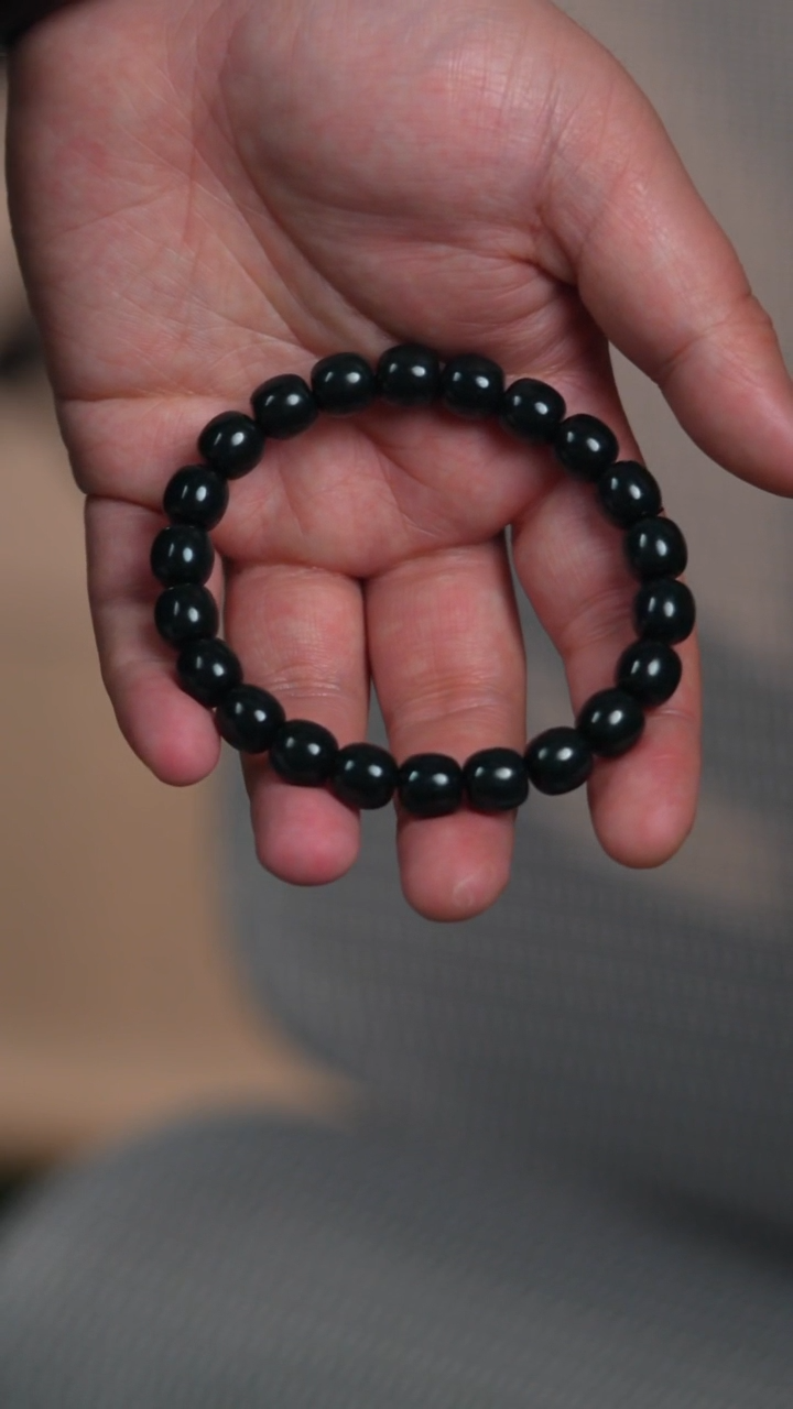 未镶嵌手链和田玉10mm羊脂级塔青